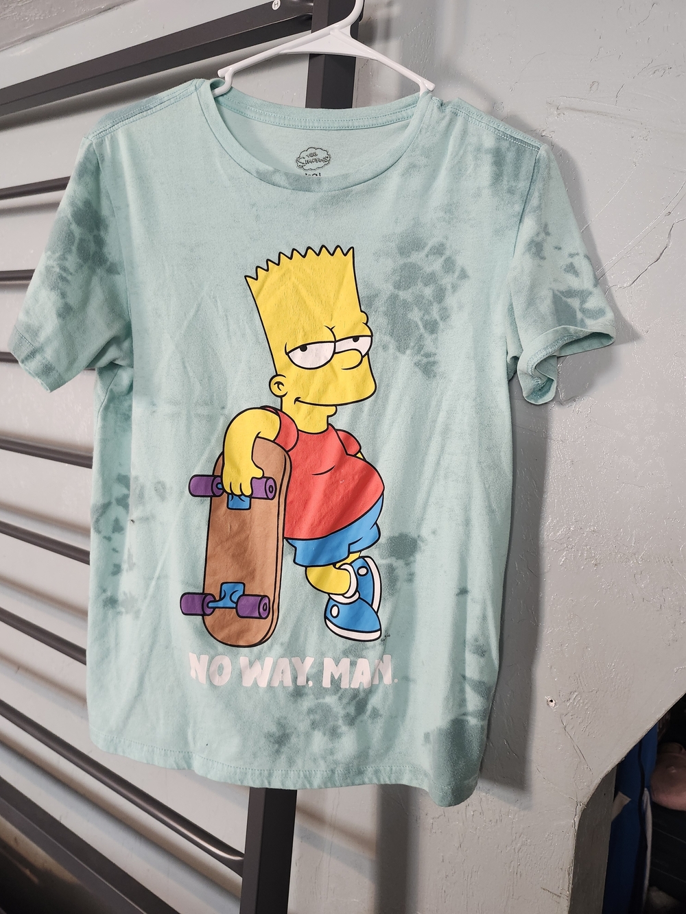 Kids Bart Simpson Tie-Dye Tee - Light Aqua